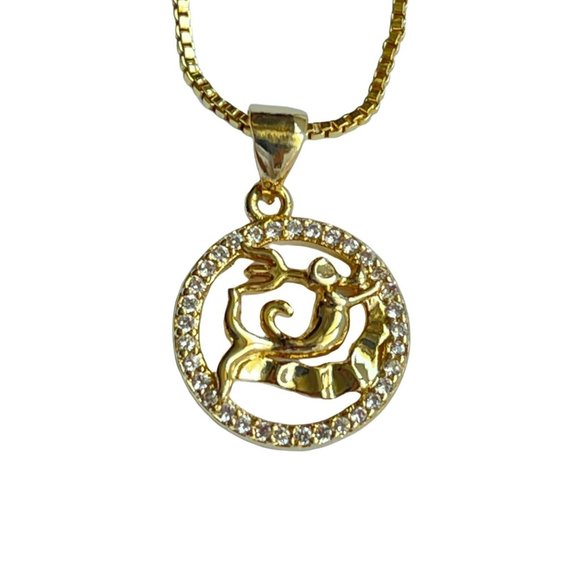 Gold Plated CAPRICORN Sing Zodiac Horoscope Pendant Necklace - Picture 5 of 11